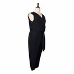 Nicole Miller Sleeveless Black Wrap Front Ankle Length Jumpsuit Women’s Size XL Photo 1