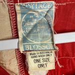 Vintage 1960's Cottage Blossom Red Lace Shirt Blouse One Size Made in Australia Size L Photo 3