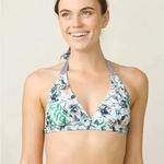 prAna Women's Halter Bikini Top Small Multicolor Floral Tropical Swimwear Photo 0