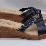 Tuscany Easy Street Italian Wedge Sandal 9.5M Blue Slip On Casual Slides Shoes Size 9.5 Photo 0
