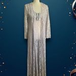 Vintage Sheer Lace Touch Of Fantasy Collections Gown and robe. Size M. Blue Size M Photo 2