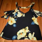 BP Floral Loose Fit Crop Top Braided Straps Photo 1