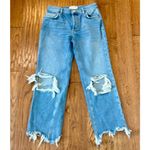 Free People  We The Free Maggie mid rise straight crop distressed knee Jeans 25 Photo 11