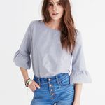 Madewell Striped Bell Sleeve Shirt Photo 2