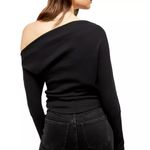 Free People  We The Free Black Off Shoulder Top Small Gothic Boho Long Sleeve Photo 1