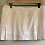 Athleta  Womens LARGE White Ace Tennis Skort Layered Ruffle Hem Athletic Skirt Photo 0