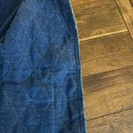 J. McLaughlin  Blue Quilted Jacket with Cream Fringe Accents Photo 6