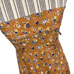 ASOS Tan Floral Front Slit Strapless Summer Dress Convertible Skirt Women Sz 4 Photo 6