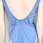 River Island Baby Blue One Piece Swimsuit w/ Scoop Neck and Pastel Chain Belt Photo 7