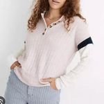 Madewell  Striped Bowden Henley Sweater in Coziest Yarn Size L Photo 0