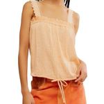 Free People  Boho Ruffle Textured Tank Top | Size XL | NWT Photo 0