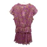 MISA Los Angeles NWT Lilian Split-Neck Floral Ruffle Mini Dress Size Large Photo 9