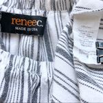 Renee C Off Shoulder Ruffle Flowy Romantic Top Striped Blouse Airy Loose Small  Photo 2