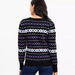 Loft Holidays Christmas Sweater Long Sleeve Black Multi Color Size XS Photo 5