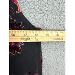 Luxology Sleeveless Shift Dress Womens 6 Black Floral Velvet Burnout Boho Goth Photo 3