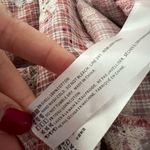 EN SAISON Cotton Ruffle Embroidered Plaid Red Mini Dress Sz M Orange Size M Photo 6