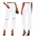 Rollas Layla high rise straight white distressed knee jeans size 27 Photo 1