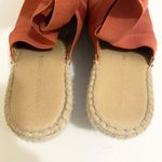 Adrienne Vittadini Espadrille Wedge Sandals Elastic Strap Orange Size 9M Summer Photo 9