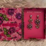 Betsey Johnson Betsy Johnson Flowered Rhinestone earrings!  New In Box Photo 2