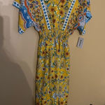 Kindred NWT  Anthropologie yellow gold floral maxi dress small Photo 0