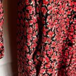 ZARA  Red & Black Floral Button Front Dress Sz XS Photo 6