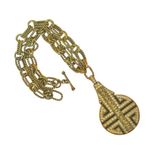 Heidi Daus “Chinoise Chic” Reversible Pendant Necklace – Swarovski Crystals & Bo Gold Photo 8
