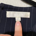 B+ab Navy Blue Pinstriped Long Sleeve Dark Academia Dress Women S Classic Preppy Photo 4