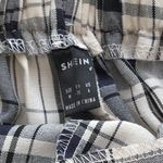 SheIn Unity High Waist Tartan Paperbag Waist Pants with Pockets Black and White •Size Medium Photo 7