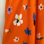 Eloquii  Drop Sleeve Orange Floral Stretchy Midi Dress Women’s Plus Size 14 / 16 Photo 4