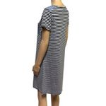 Elie McCarthy Tshirt Pocket Tee Short Sleeve Striped Dress Womens Medium Blue Photo 4