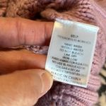 Pink Lily Sweater  Cable Knit Boho Fringe Chunky Womens Small Rose Photo 6