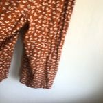 Dee Elly  Jumpsuit womens size small S rust Floral Tie Front Keyhole Back Photo 3
