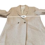 ANINE BING  Tweed Herringbone Blazer Women’s Size Medium Tan Cream Double‎ Breast Photo 10