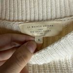 Sézane Sezane Zack Wool Blend Cable Knit Mockneck Sweater Ecru size S Photo 3