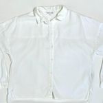 Bella Dahl High-low Hem Button-up Tencel Shirt In White Size S Photo 6