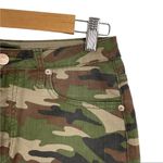 Forever 21 Camo Denim Mini frayed hem Skirt Medium Photo 9