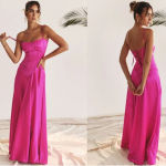 House Of CB  'Anabella' Fuchsia Lace Up‎ Maxi Dress NWOT size M Photo 13