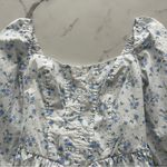 City studio Floral Puff Sleeve Mini Dress Size S cottage core coquette milkmaid White Photo 5