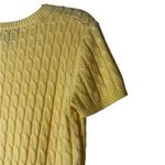 The Limited VTG  Cable Knit Top Short Sleeve Preppy Y2K Butter Yellow Size M Photo 2