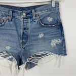 Levi's  501 Floral Embroidered Denim Cutoff Shorts 28 Photo 1