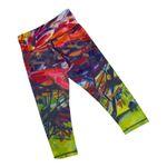 Just Live Activewear Race Time Cropskin Leggings Womens XSmall Fiery Maple Capri Green Size XS Photo 1