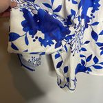 Hutch Anthropologie  Sleeveless Sweetheart Romper in Mykonos blue white floral 6 Photo 5