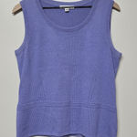 St. John Womens Purple Sleeveless Knit Top Shirt Sz M Minimalist Quiet Luxury Photo 0