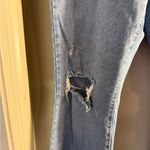 Seven7  Blue Flare Wide Leg Jeans Distressed Photo 4