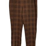 New Directions Women's Brown Black Plaid Heavy Stretch Pull Photo 0