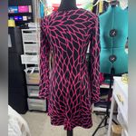 Elegant long sleeve dress – Stunning black dress with pink floral print, Photo 4
