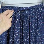 Comptoir Des Cotonniers Navy Blue Confetti Print Bow Waist Flowy Skirt womens S Photo 3