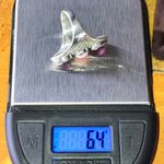 Natural Pink Opal Rhodolite Garnet Sterling Silver Ring Size 5.75 Photo 8