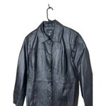 East 5th Womens Genuine Leather Black Button Front Collared Jacket X-Large Photo 1