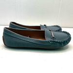 Lucky Brand Abeeku Blue Canvas Driving Moccasin Loafer Flat Sz 10M Metal Buckle Photo 2